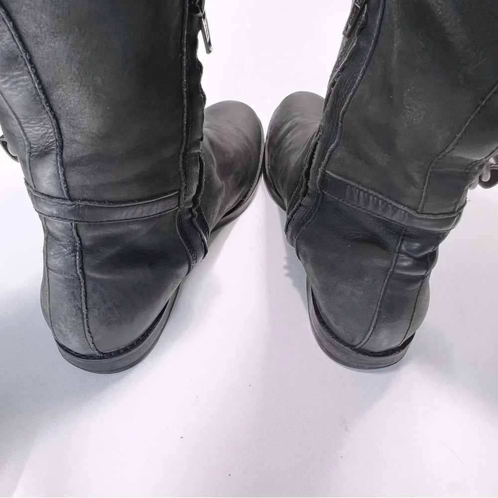 Cole Haan x Nike Air Liberty Distressed Leather Riding Boots - Picture 6 of 8